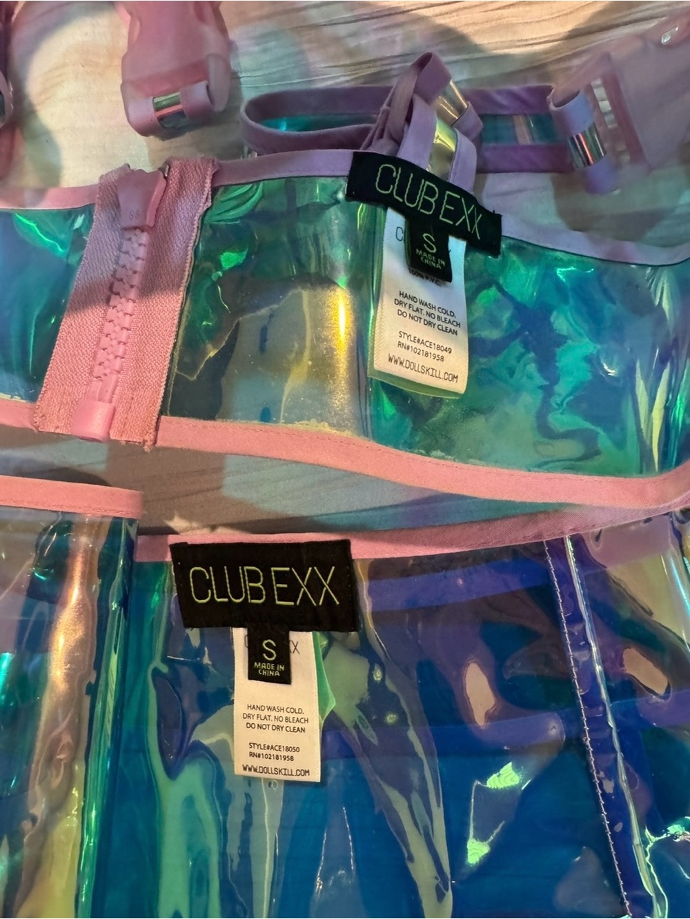 Dollskill Club Exx Iridescent Lavender Trim Bustier & Mini Skirt Set - Picture 5 of 5